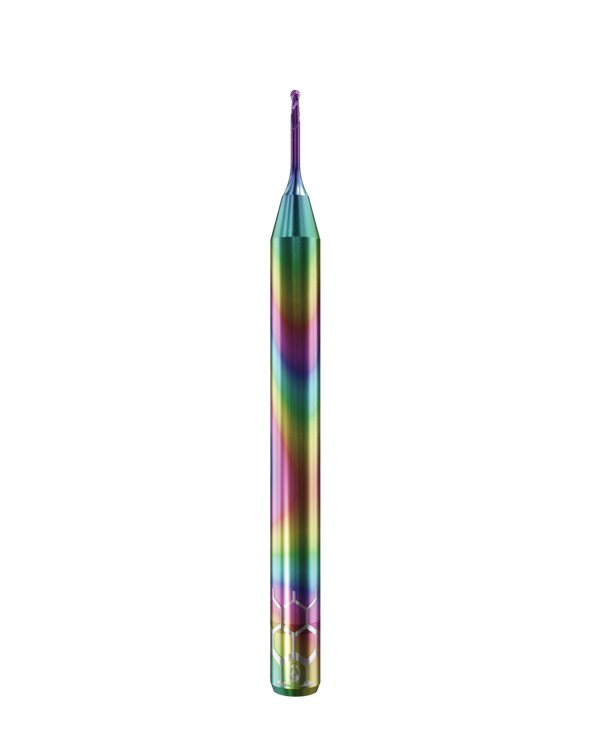 PT.TEC.B2.06.4.060.50.X.R0 | 0.6mm PMMA/PEEK Bur for Roland* DWX* Machines (2-Flute Ball)