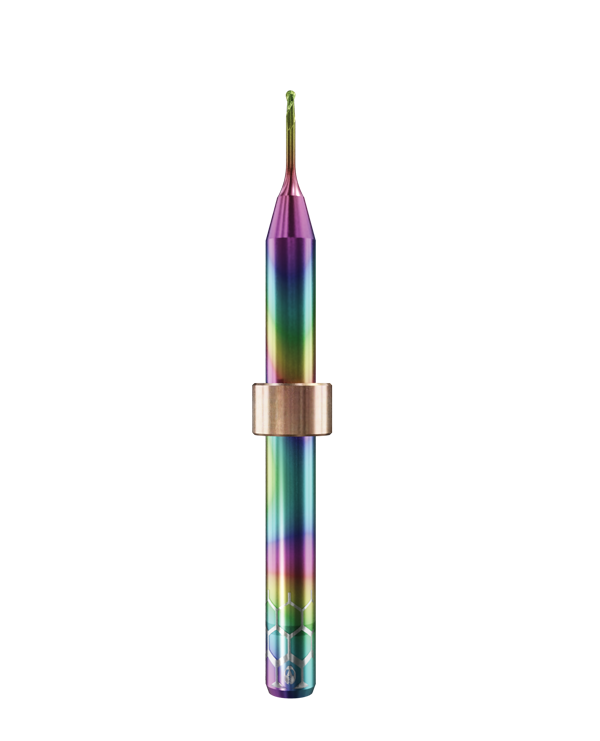 PT.TEC.B2.06.4.060.50.X.R1 | 0.6mm PMMA/PEEK Bur for Yenadent* Machines (2-Flute Ball)