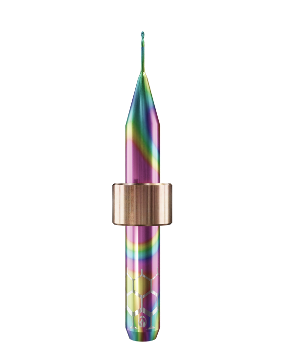 PT.TEC.B2.06.6.060.53.X.R1 | 0.6mm PMMA/PEEK Bur for DC1*/ DC5*/DC7* Machines (2-Flute Ball)