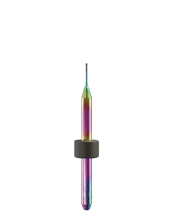 ZT.DIA.B2.05.3.055.42.X.R2 | 0.5mm Zirconia Bur for Sirona* MCX5* Machines (2-Flute Ball)